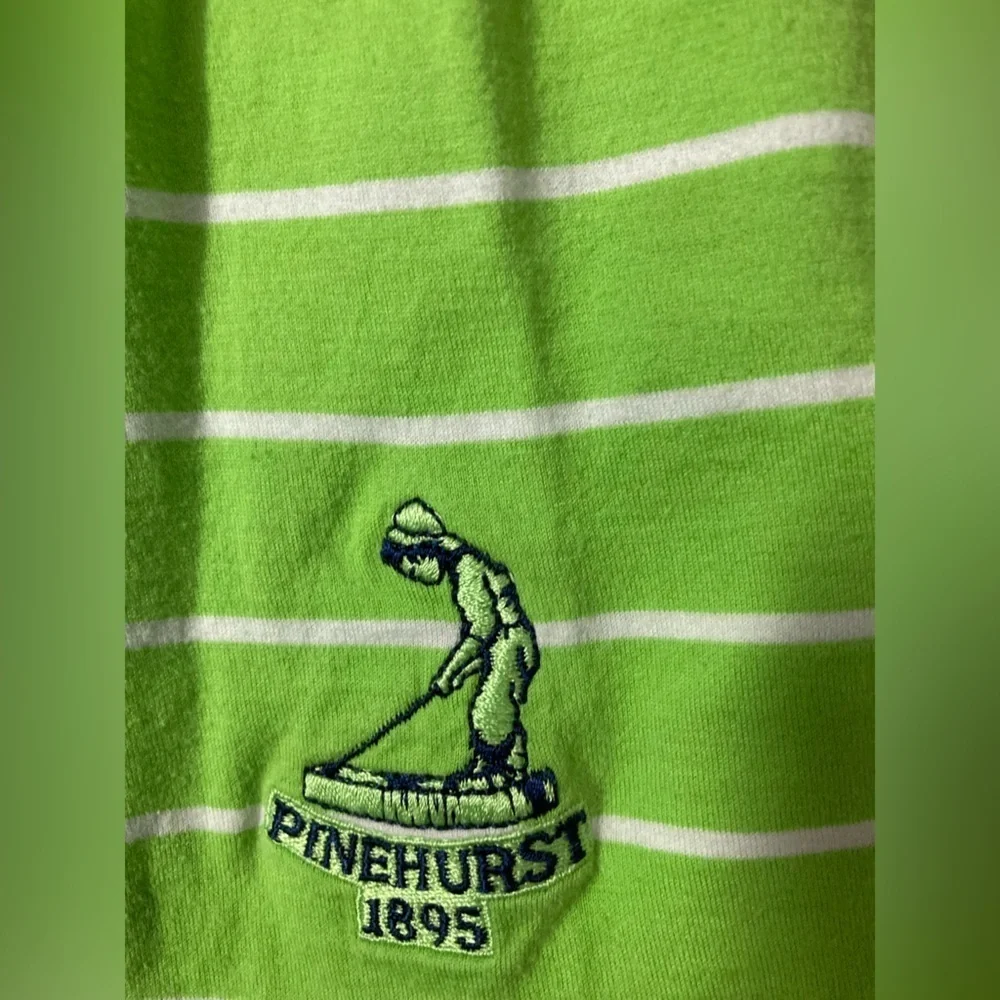 Polo Ralph Lauren Men’s Large Lime/White Golf Polo Pinehurst Embroidered Sleeve‎